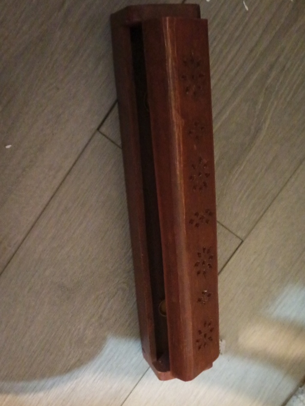 Wooden Incense Holder Box - Brown